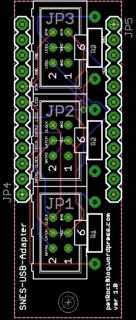 PCB schematic of SNES adapter